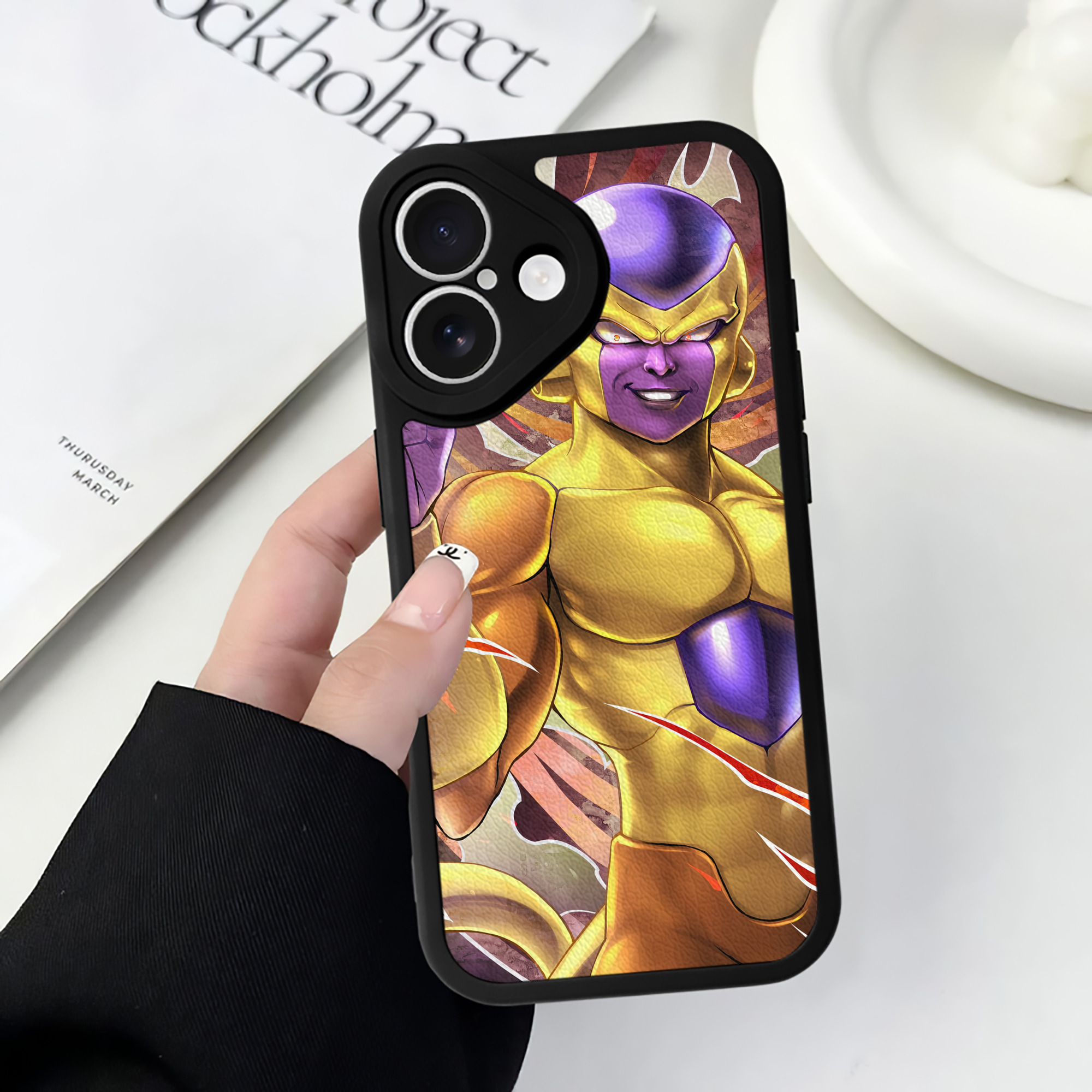 （画像用） ドラゴンボール DRAGON BALL 【iPhone 16シリーズ対応】シリコンスマホケース（レザー調） 材質：シリコン
